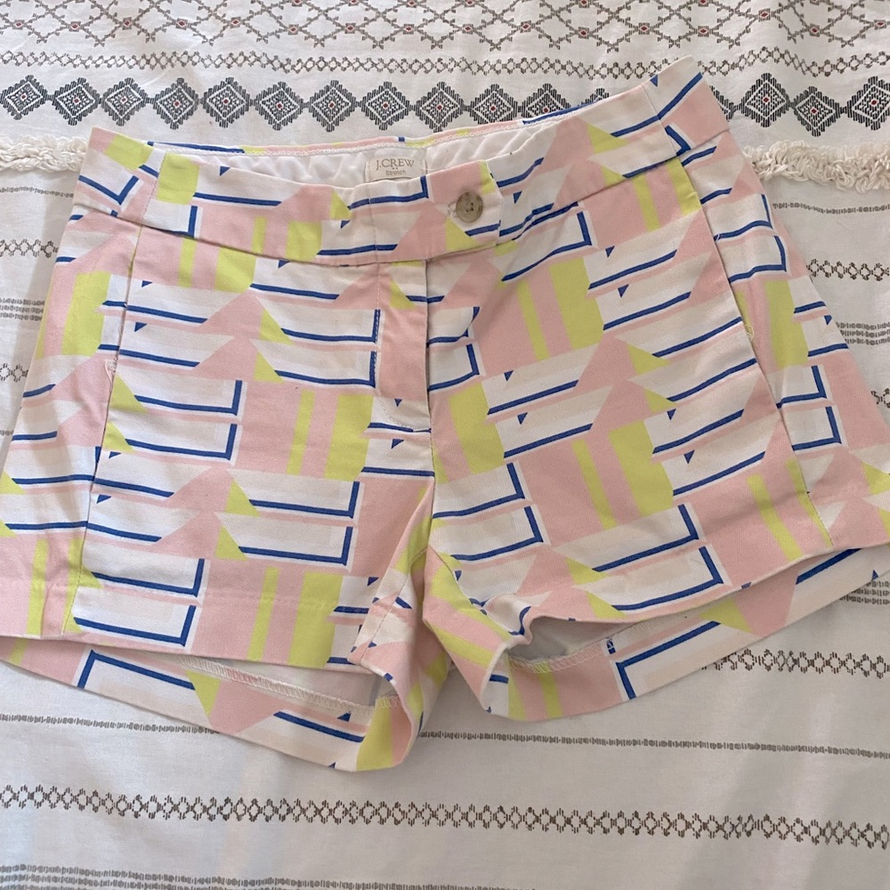 J. Crew patterned midi shorts